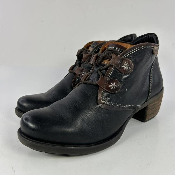 PIKOLINOS Black and Brown Ankle Boots - Picture 1 of 10